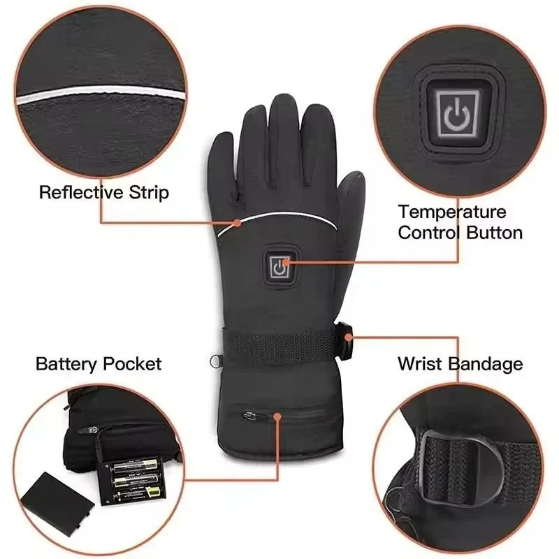 Beheizbare Handschuhe mit 3 Wärmestufen