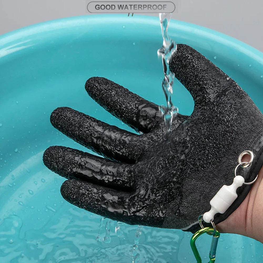 Vollfinger-Angelhandschuhe mit Magnetverschluss und rutschfestem Latex