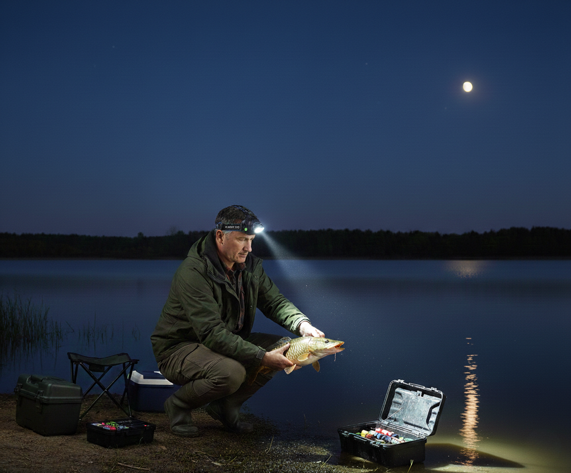 Wiederaufladbare LED-Stirnlampe wasserdicht – für Angeln, Wandern und Camping