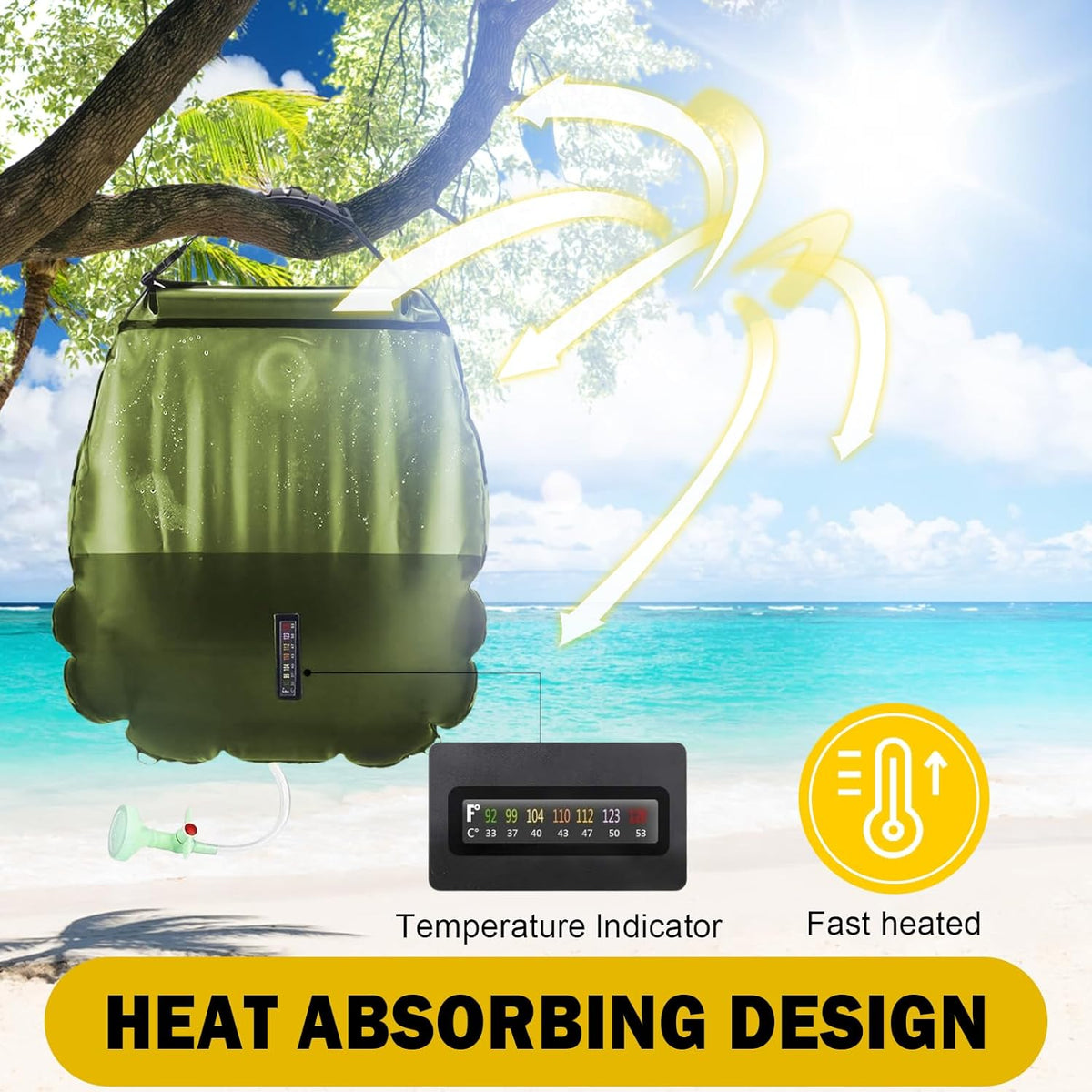 Solar-Duschbeutel – tragbare Outdoor-Camping-Heizdusche