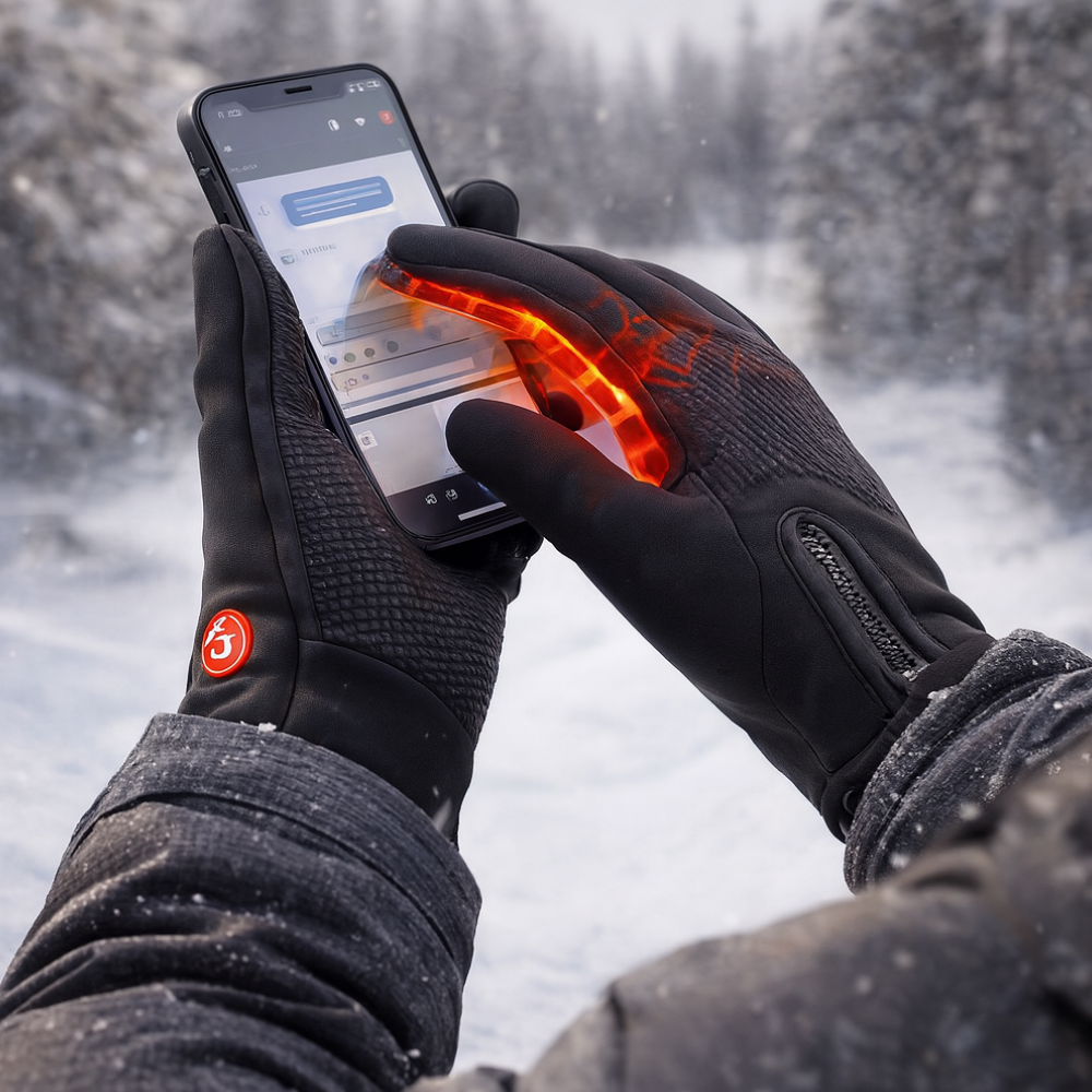 Thermo-Heizhandschuhe mit Touchscreen für Kälte