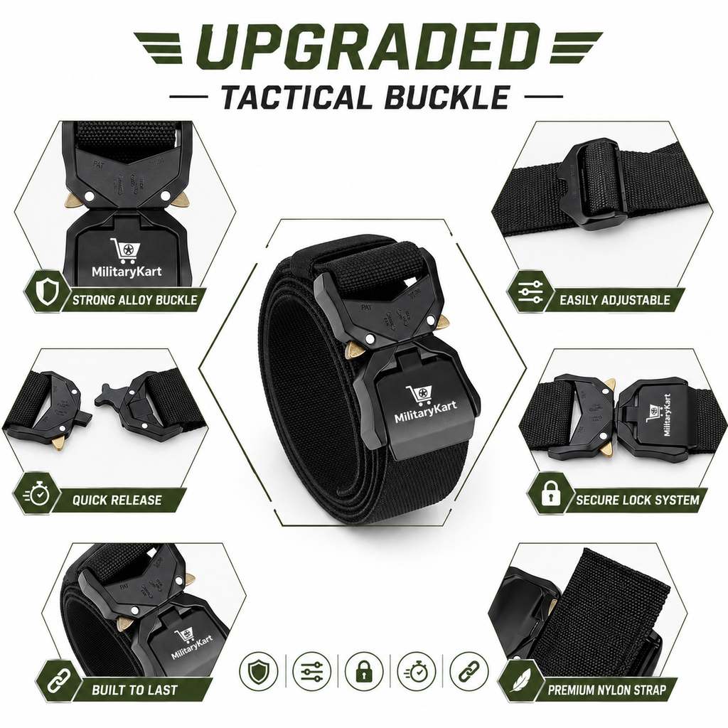 Robuster Tactical-Gürtel für Herren – mit Metalllegierungs-Schnellverschluss
