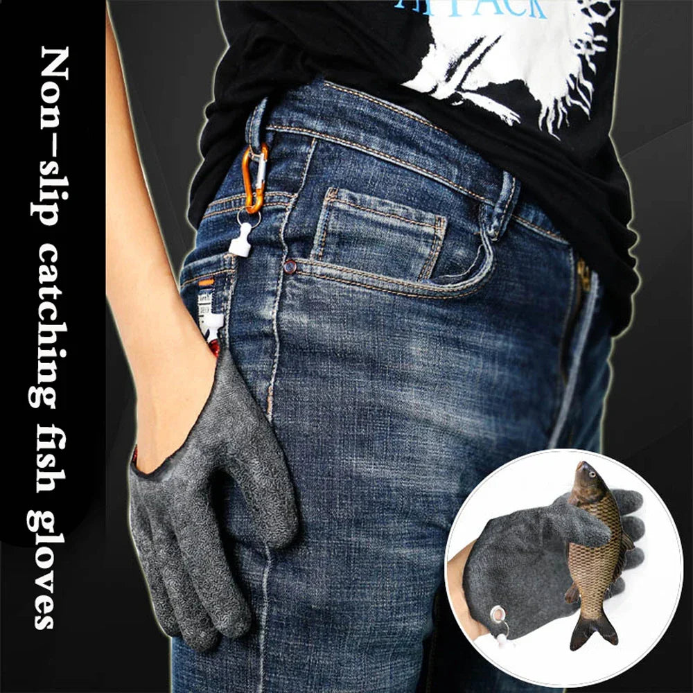 Vollfinger-Angelhandschuhe mit Magnetverschluss und rutschfestem Latex