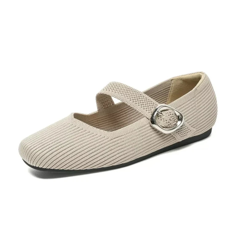 Damen-Mary-Jane-Ballerinas atmungsaktiv