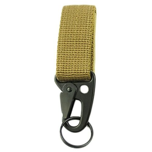 2 Stück Tactical-Ausrüstungsclip – Nylon-Schlüsselring-Halter & MOLLE-Haken-Karabiner