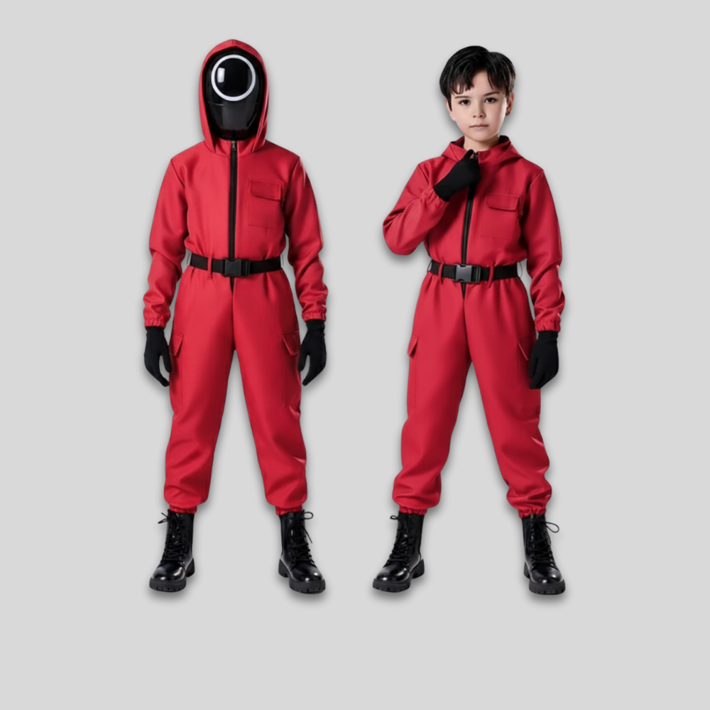 Kinder-Kostüm Overall mit Maske – Wachposten-Look