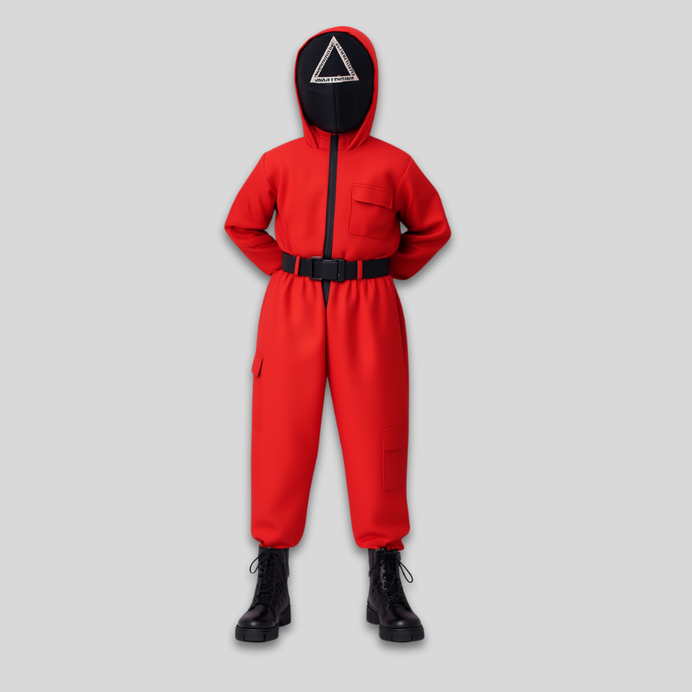 Kinder-Kostüm Overall mit Maske – Wachposten-Look