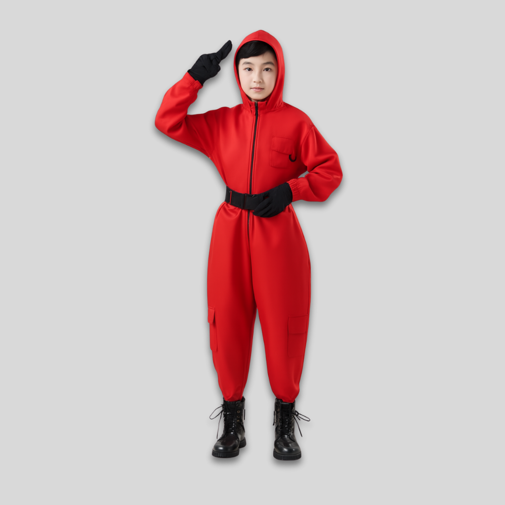 Kinder-Kostüm Overall mit Maske – Wachposten-Look