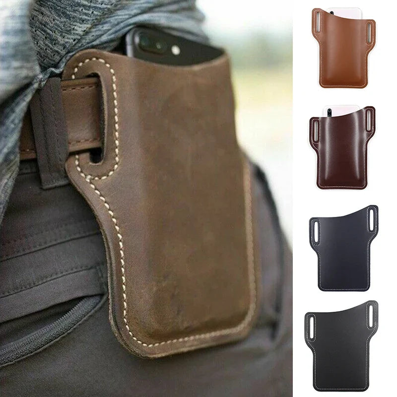 Leder-Handyholster für Herren – Gürtelclip-Handytasche
