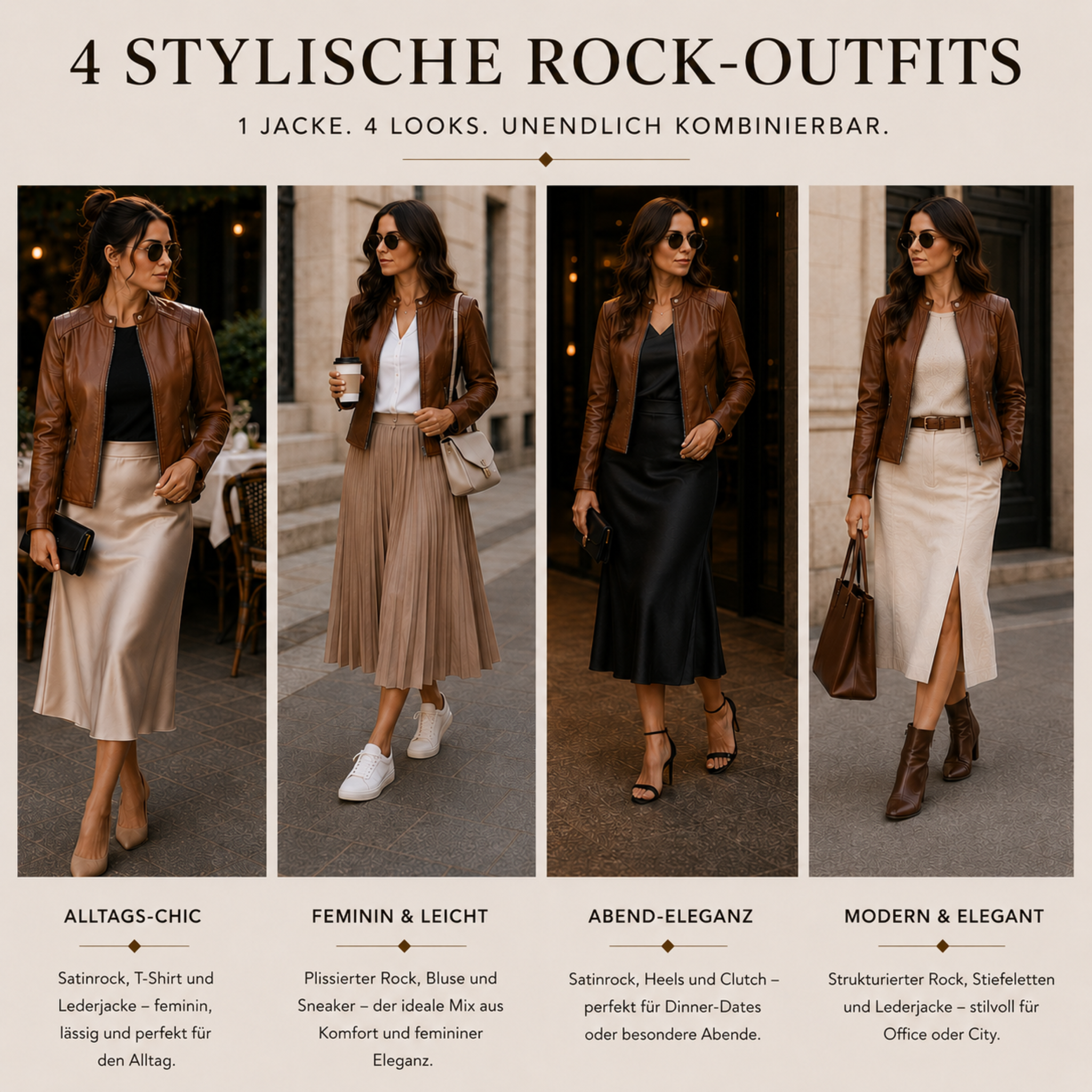 Kunstlederjacke Damen – Figurbetonte Jacke mit Stehkragen & Reißverschluss | Eleganza Jacket