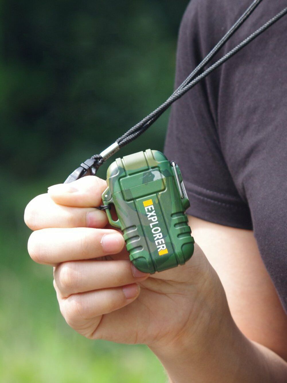 Camping-Feuerzeug – wasserdicht, windfest, flammenloses Plasma-Feuerzeug