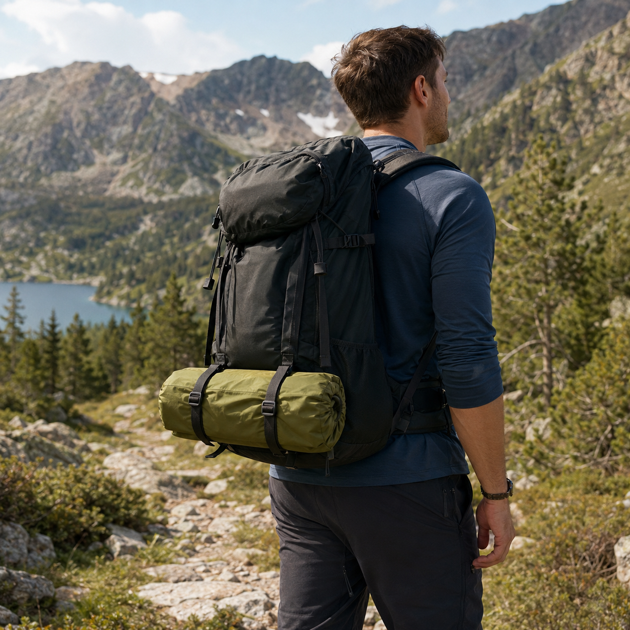 Luftmatratze mit integriertem Kissen & Pumpe – HikeRest DeepSleep