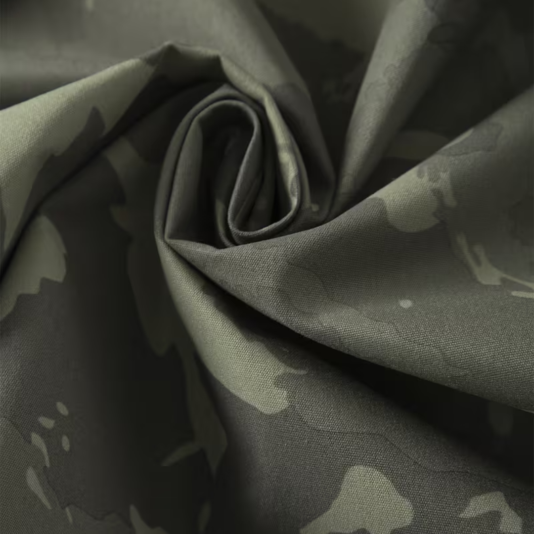 Herren Camo-Windbreaker – leichter Anorak mit Kapuze, Half-Zip
