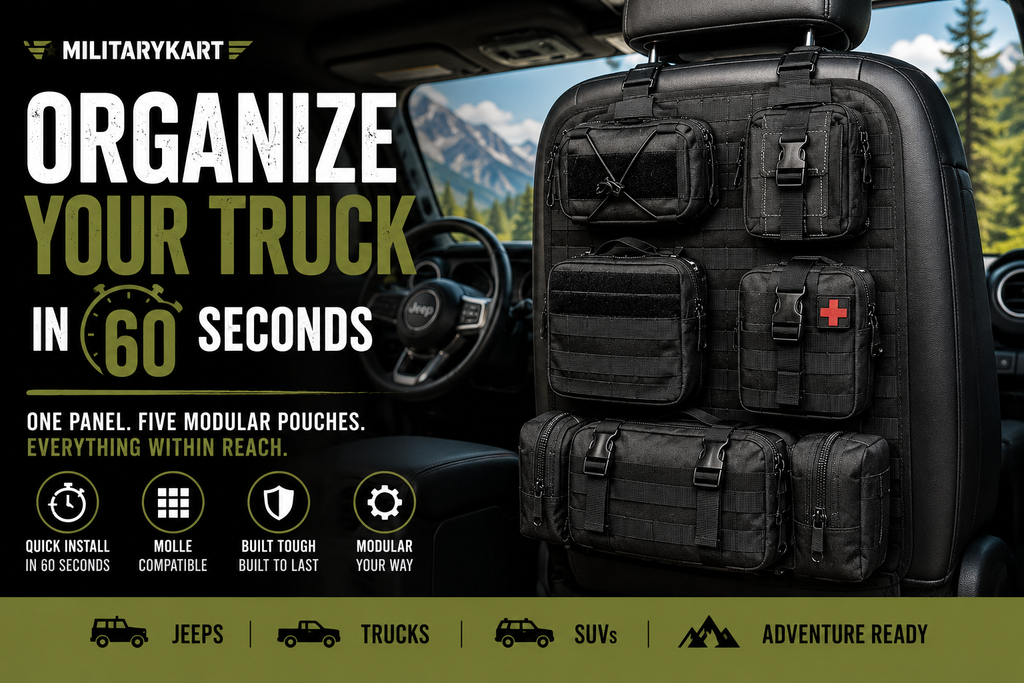 Tactical Rücksitz-MOLLE-Organizer mit 5 abnehmbaren MOLLE-Taschen