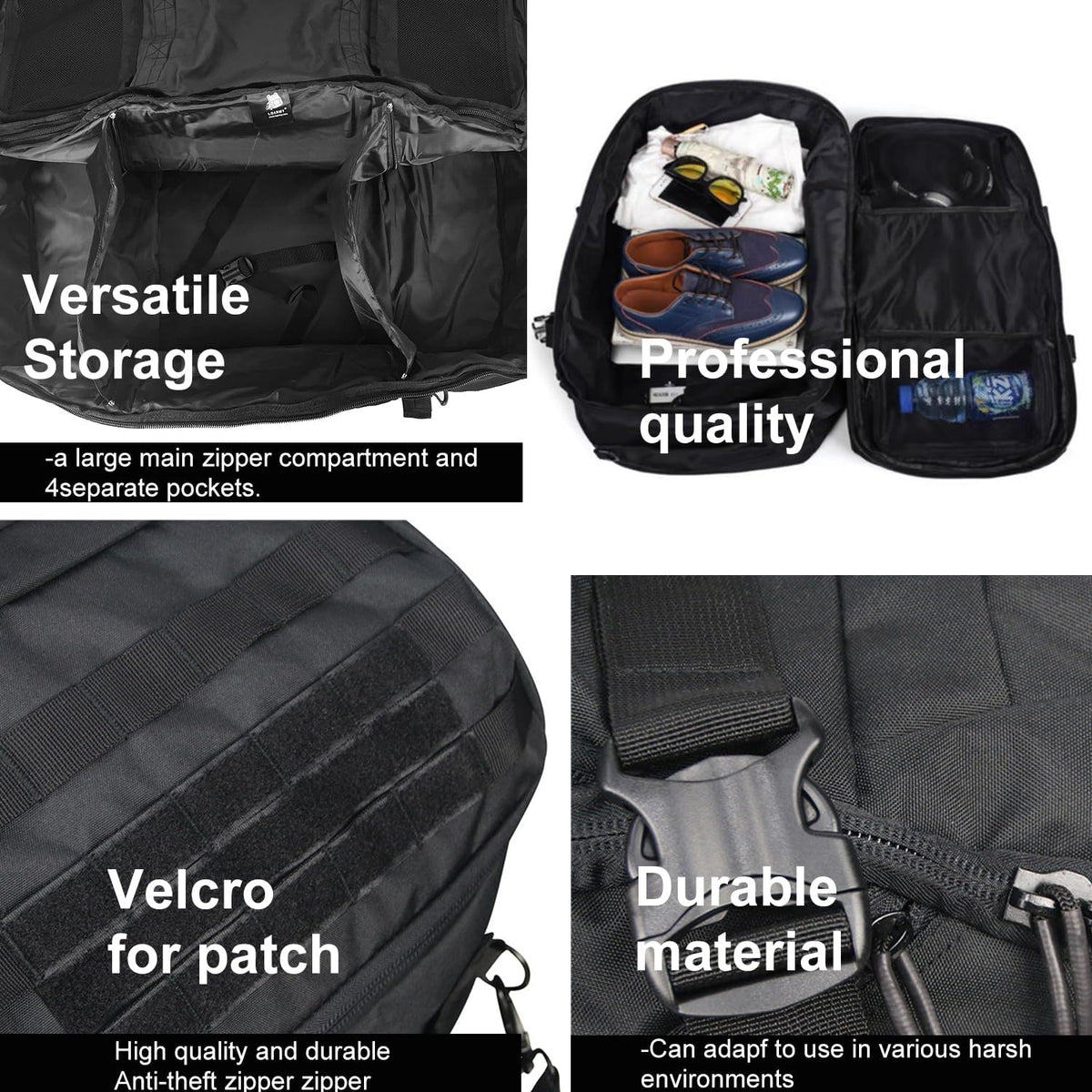 3-in-1 Militär-Duffle-Bag – Tactical Reise-Outdoor-Rucksack, wasserdicht