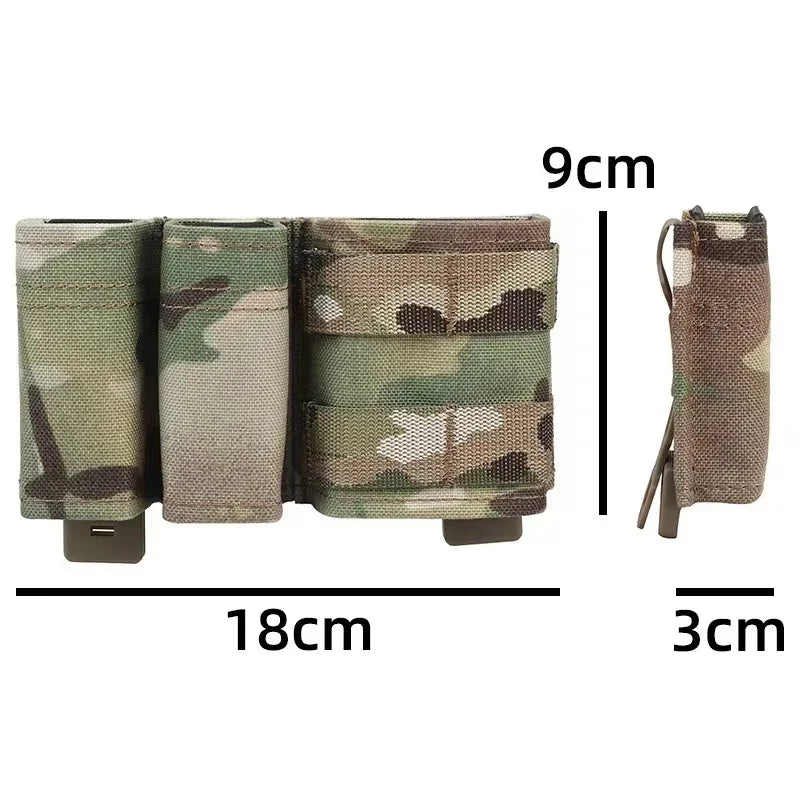 Militär Doppel-Magazintasche – 9mm & 5,56mm mit Nylon-Clip