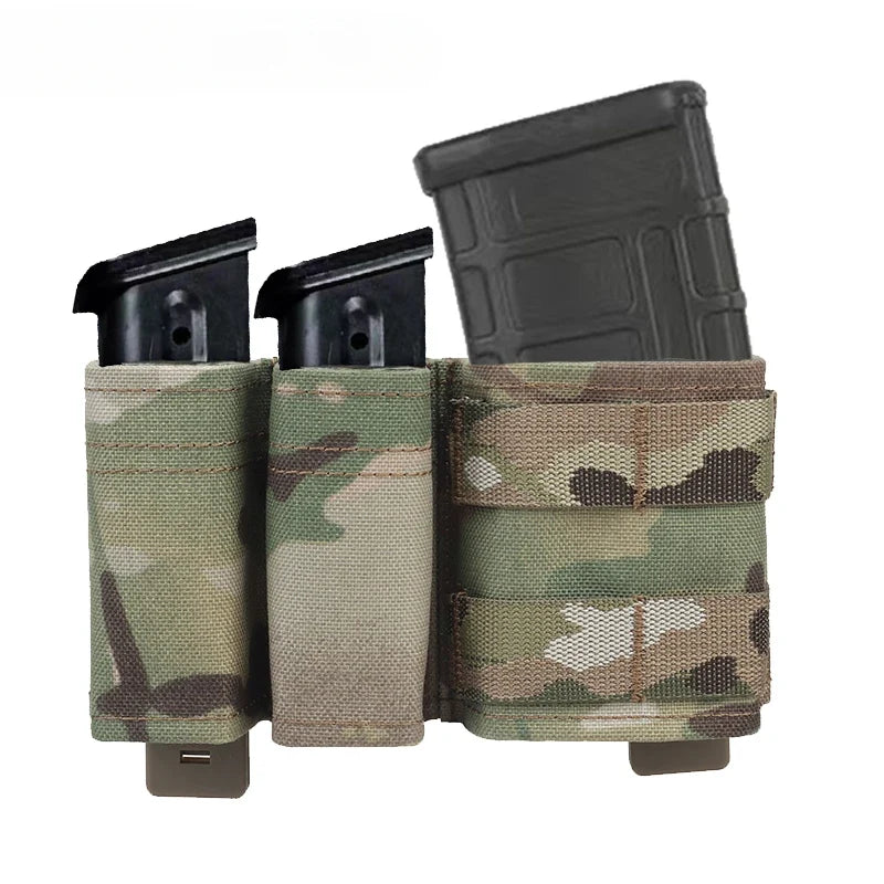 Militär Doppel-Magazintasche – 9mm & 5,56mm mit Nylon-Clip
