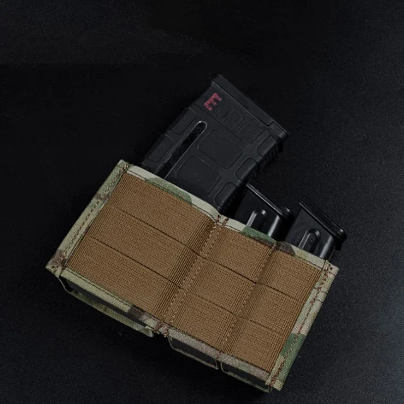 Militär Doppel-Magazintasche – 9mm & 5,56mm mit Nylon-Clip