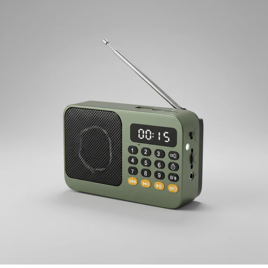 AureoWave Tragbarer wiederaufladbarer Radio-Bluetooth-Lautsprecher