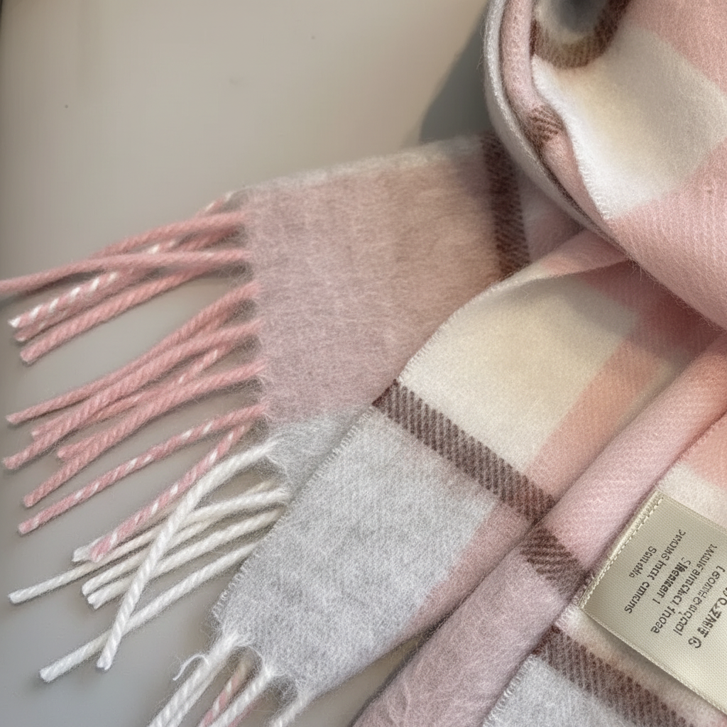 Klassischer karierter Woll-Winterschal für angenehme Wärme bei kaltem Wetter