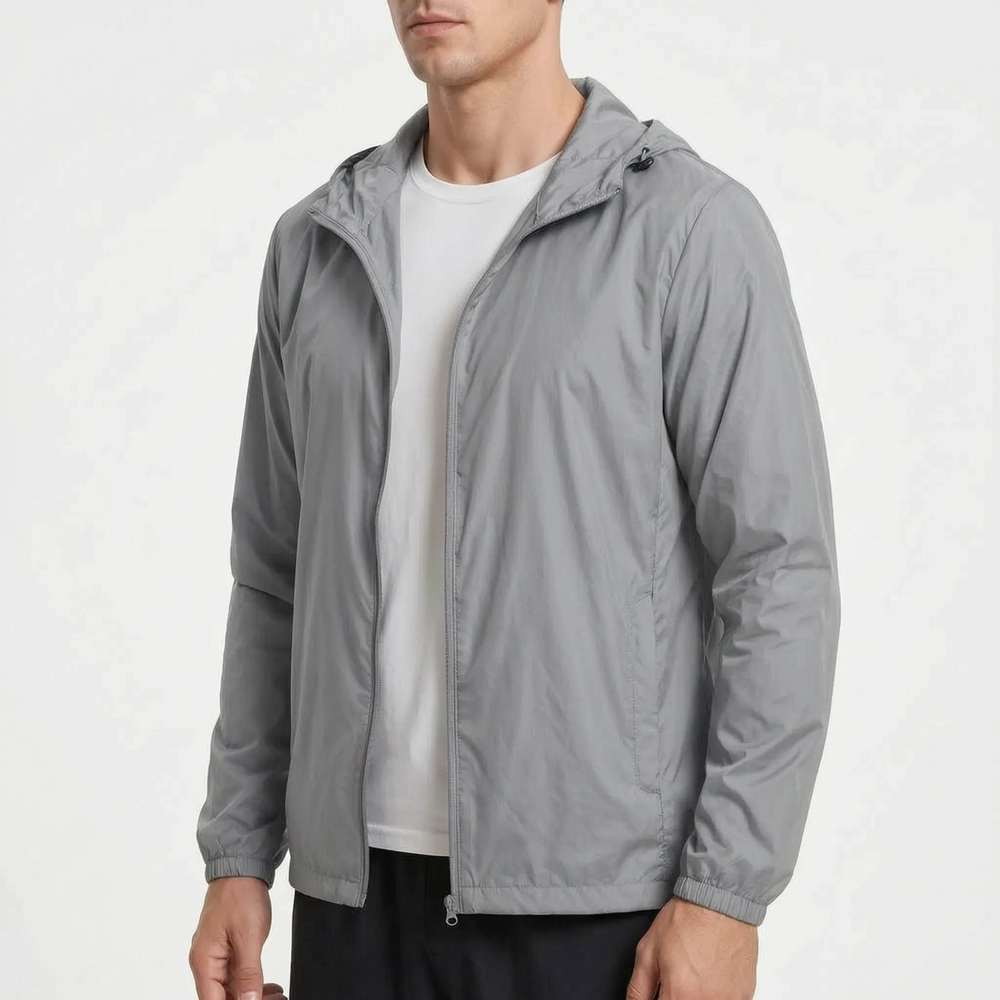 AeroShield Leichte Kapuzen-Herren-Windjacke