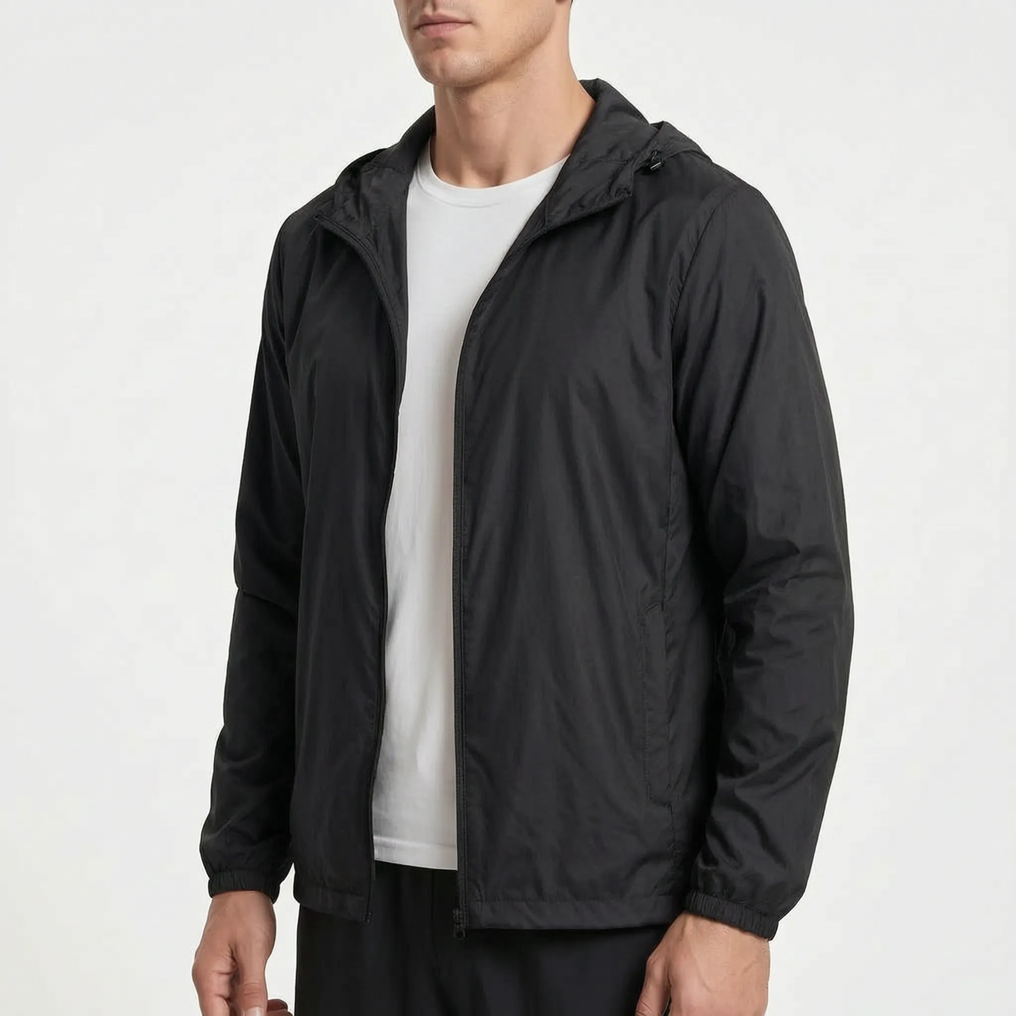 AeroShield Leichte Kapuzen-Herren-Windjacke