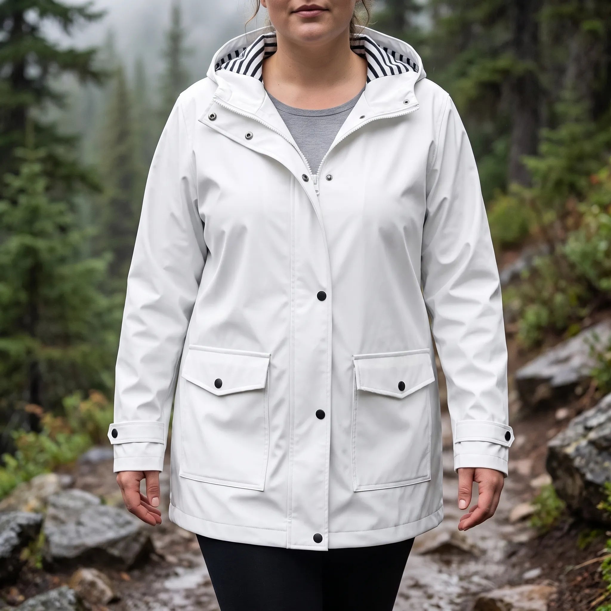 Aerojack Legere Kapuzenjacke Mit Streifenmuster