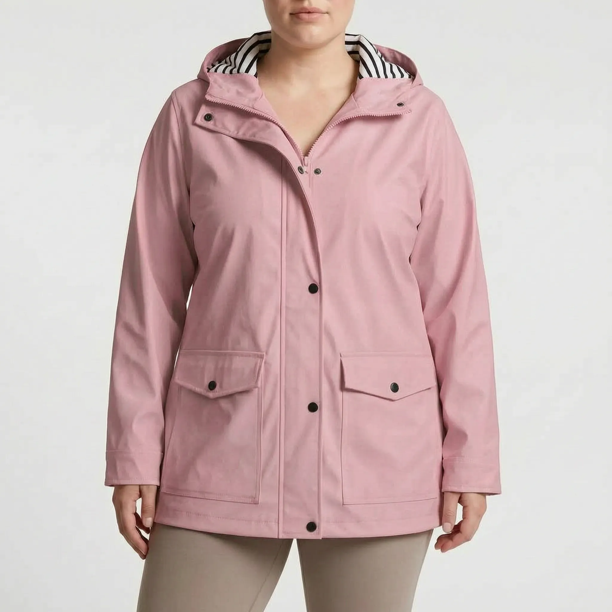 Aerojack Legere Kapuzenjacke Mit Streifenmuster