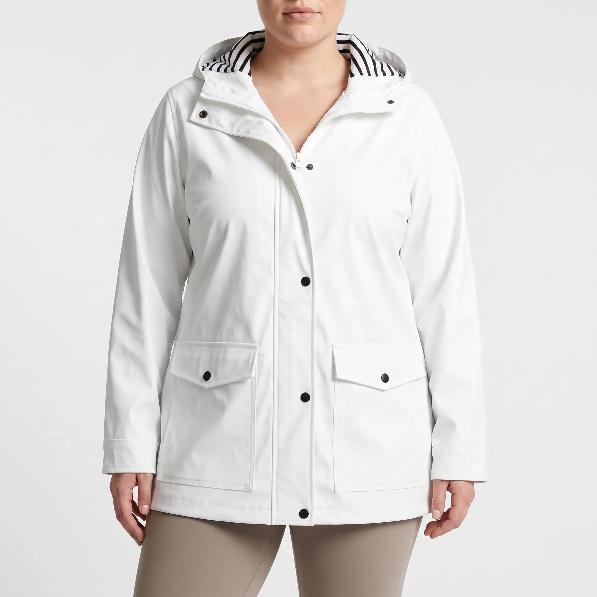 Aerojack Legere Kapuzenjacke Mit Streifenmuster