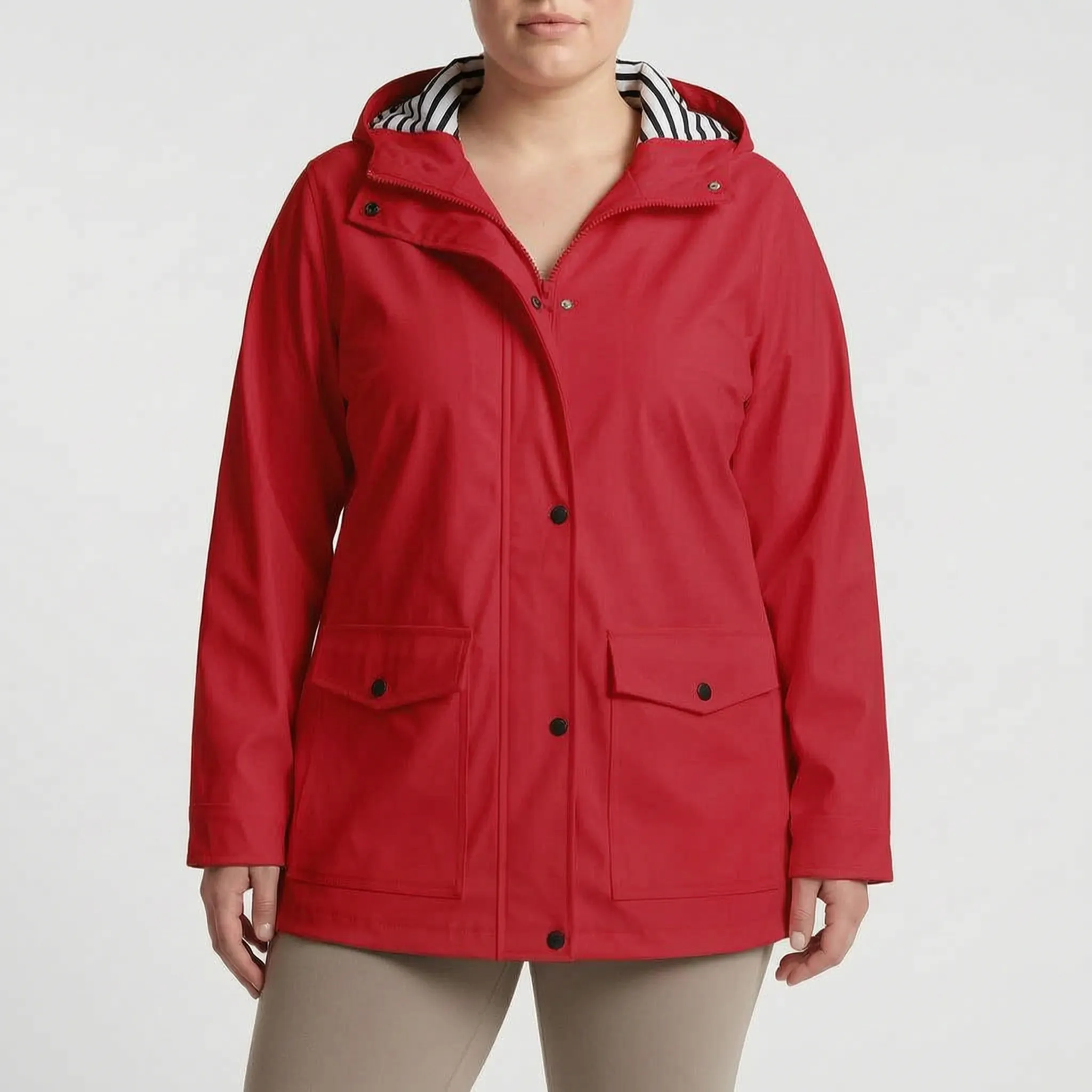 Aerojack Legere Kapuzenjacke Mit Streifenmuster