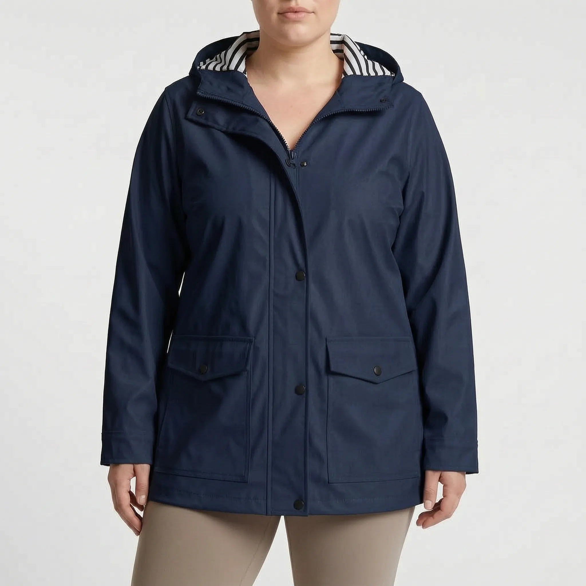 Aerojack Legere Kapuzenjacke Mit Streifenmuster