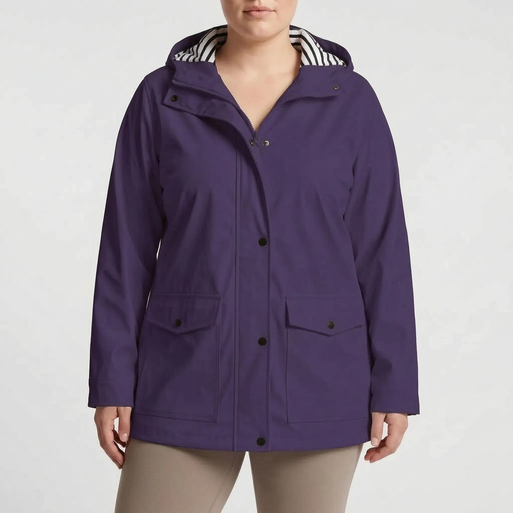 Aerojack Legere Kapuzenjacke Mit Streifenmuster
