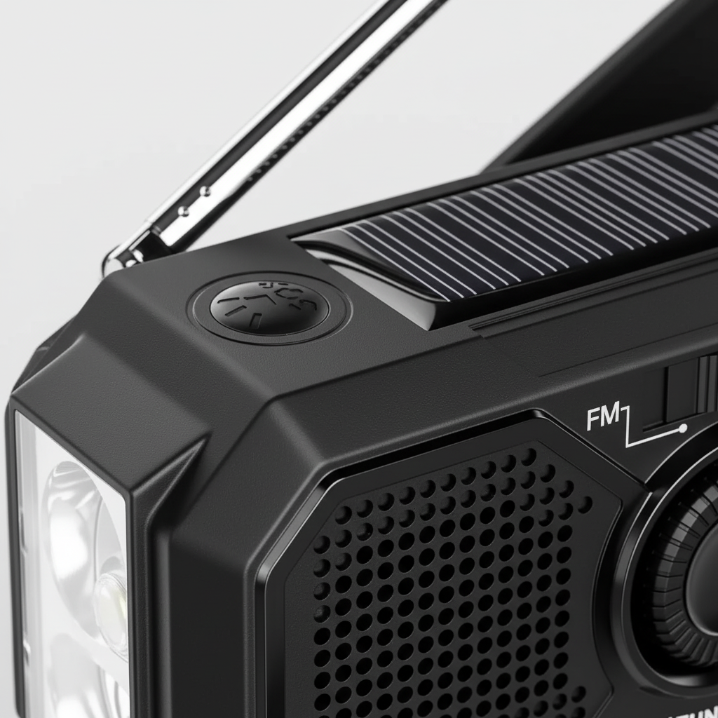 Auralight Tragbares Solar-Kurbel-Radio