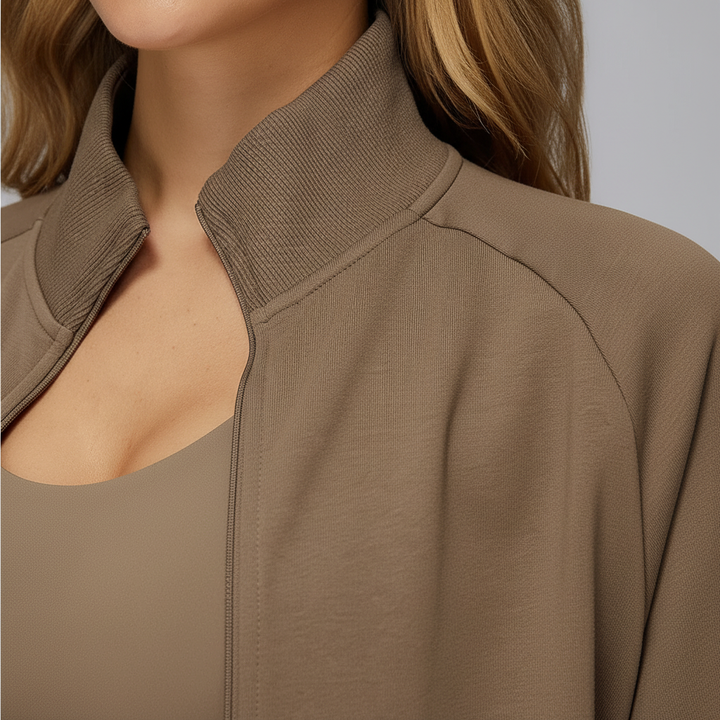 Averelle Langarmjacke mit Stehkragen