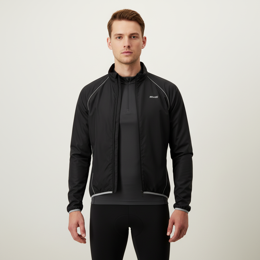 BreezeRider Herren Rad-Windbreaker Jacke