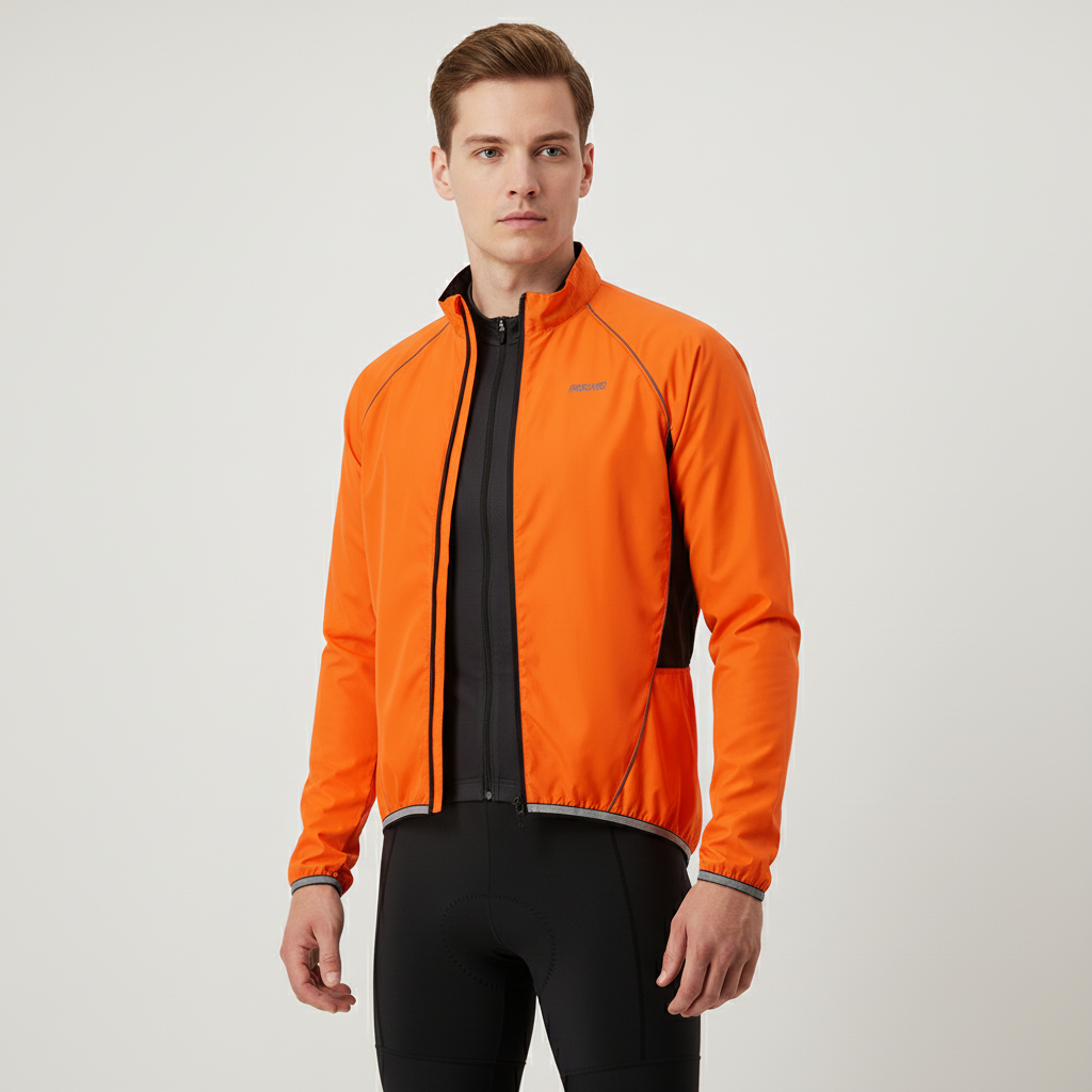BreezeRider Herren Rad-Windbreaker Jacke