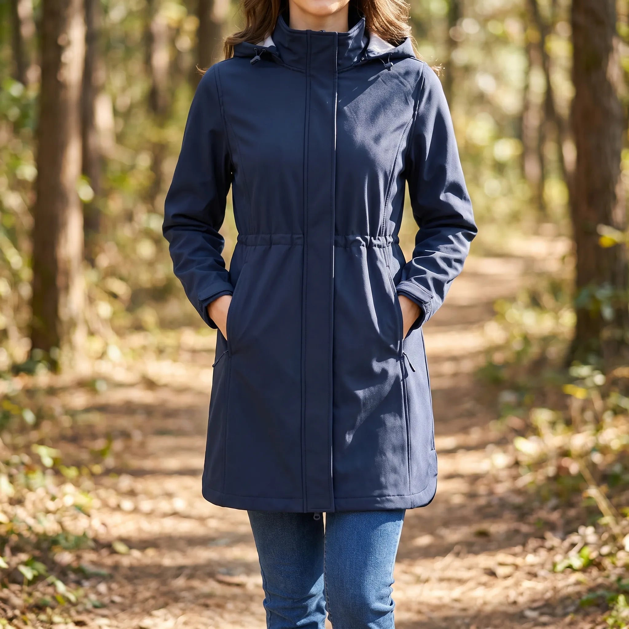 Breezya Lange Gefütterte Damen-Softshelljacke