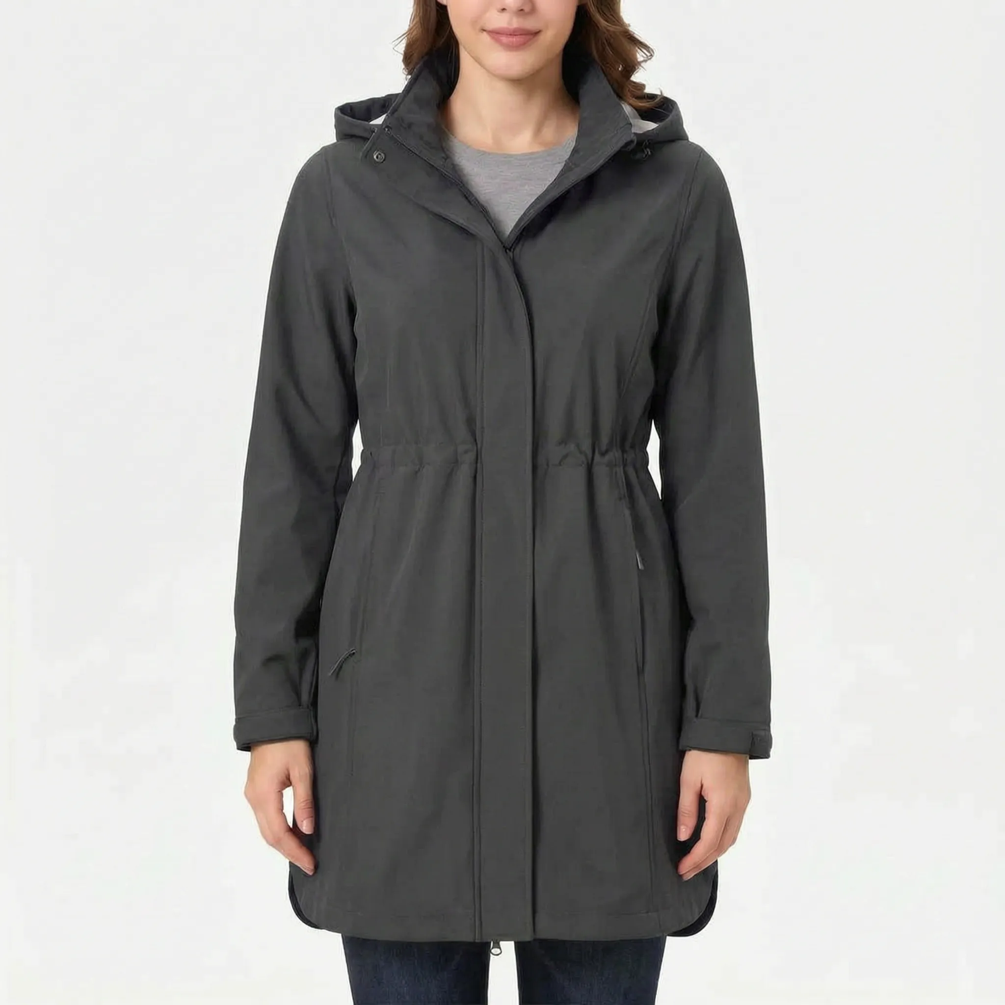 Breezya Lange Gefütterte Damen-Softshelljacke