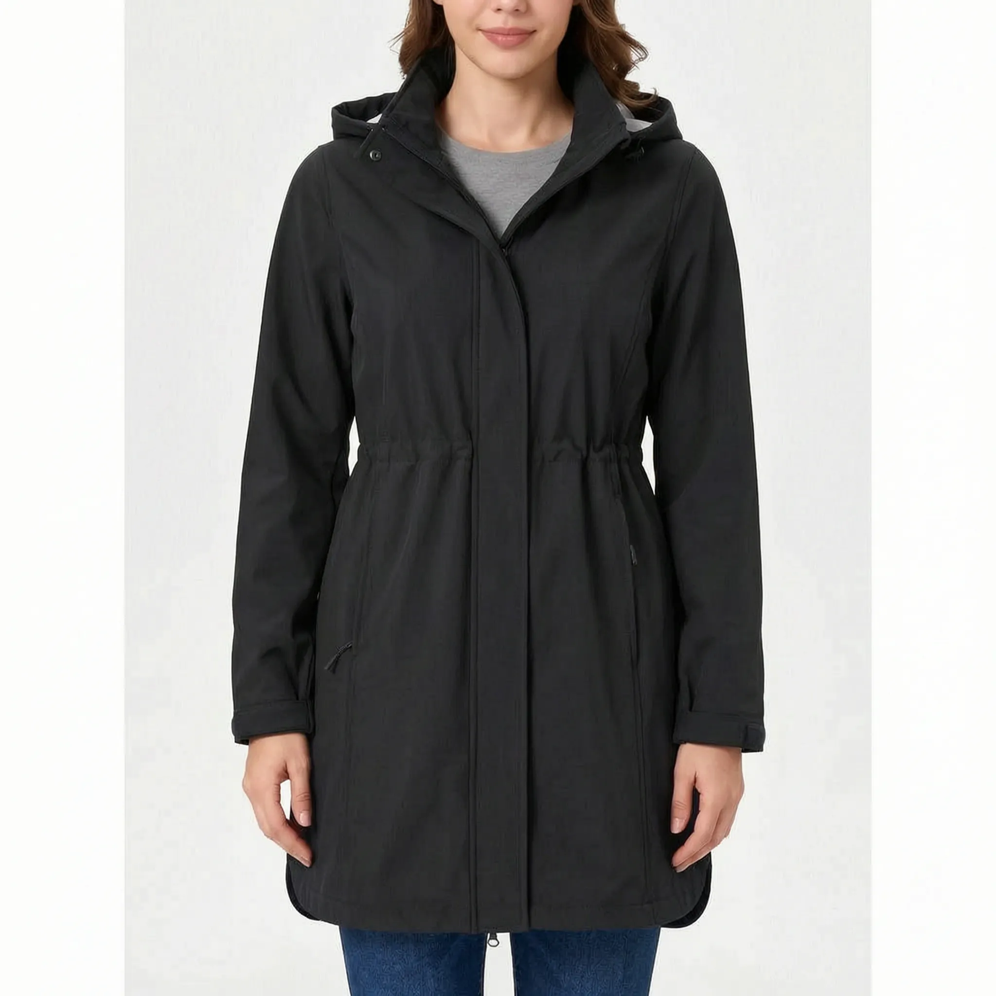 Breezya Lange Gefütterte Damen-Softshelljacke