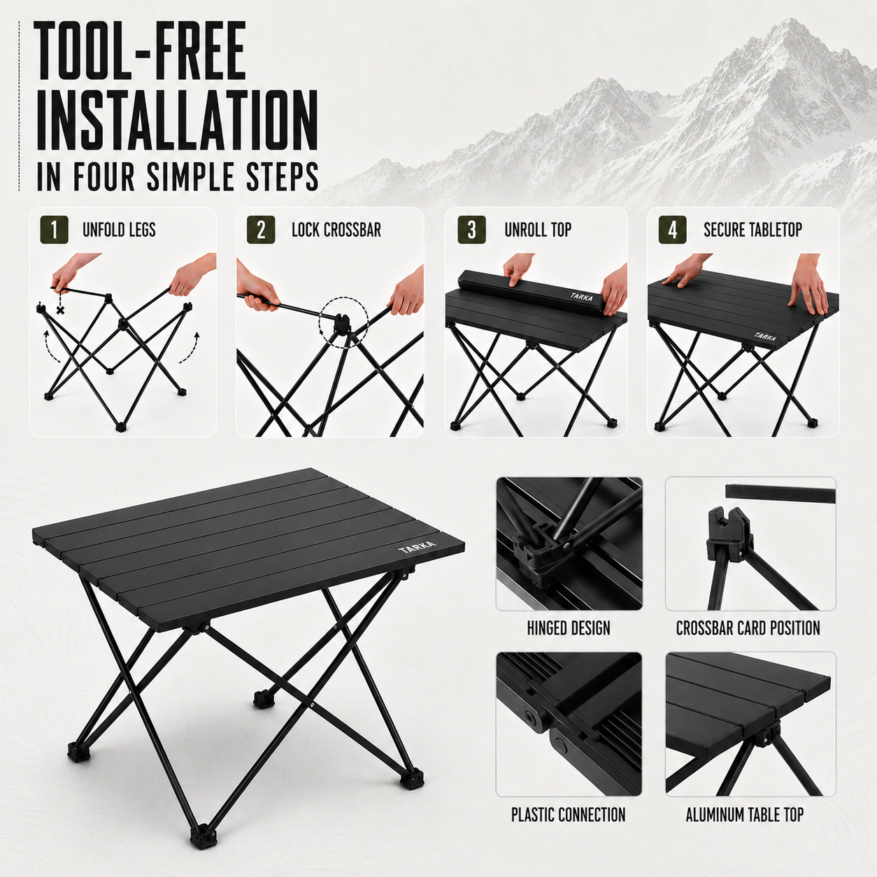 Campero Leichte Klappbare Outdoor-Campingtisch