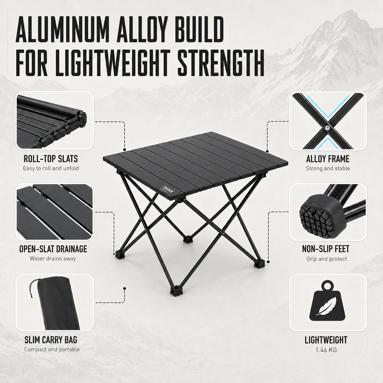 Campero Leichte Klappbare Outdoor-Campingtisch