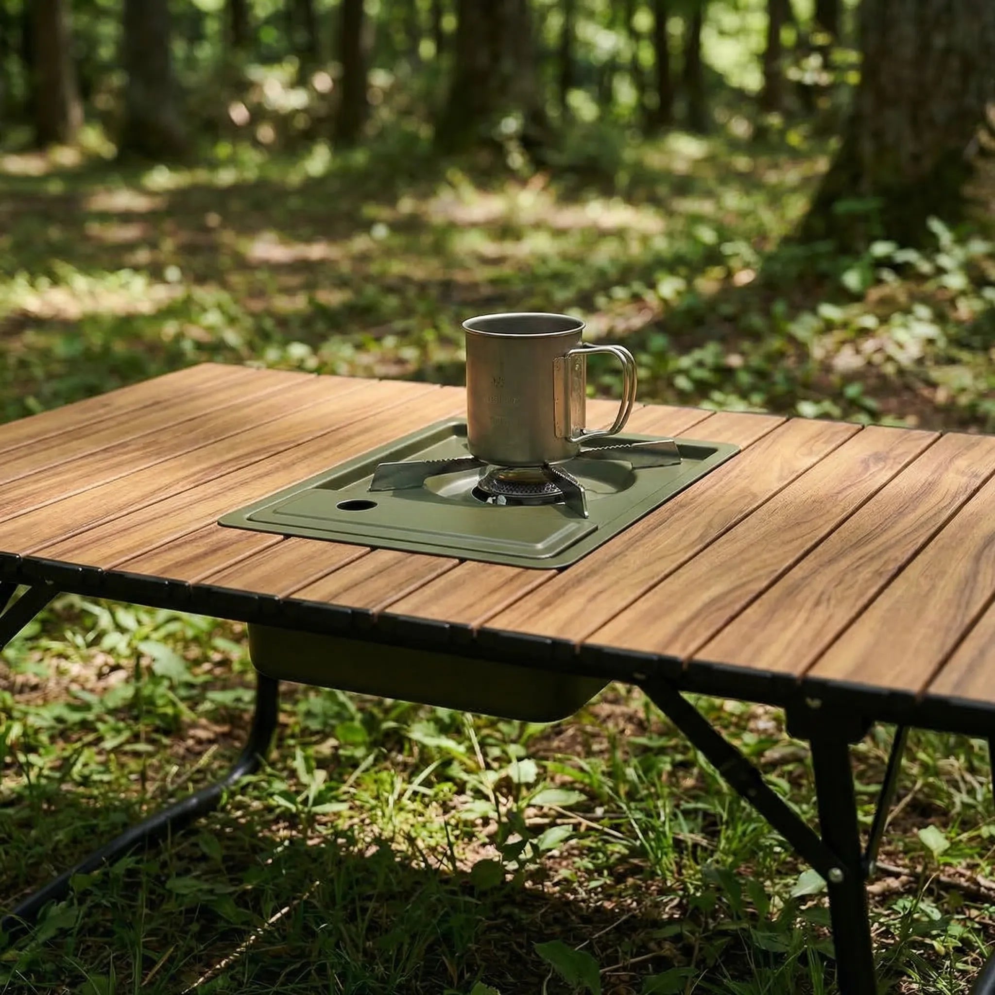 Campivex Klappbarer Outdoor-Tisch mit verstellbaren Beinen