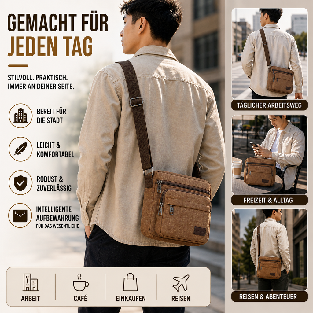 Canvas Crossbody Messenger Tasche