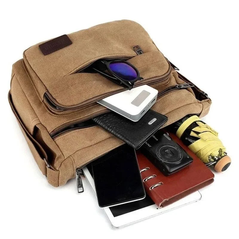 Canvas Crossbody Messenger Tasche