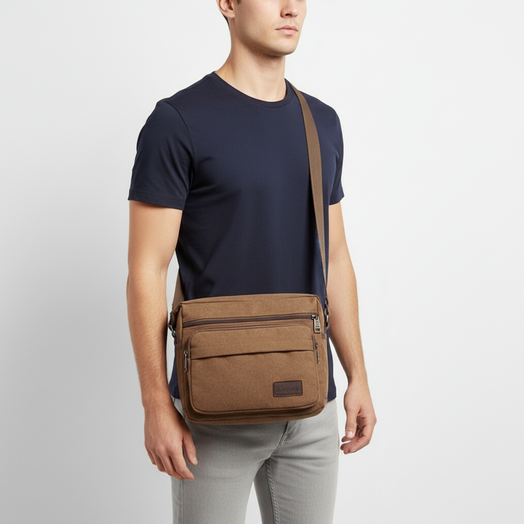 Canvas Crossbody Messenger Tasche