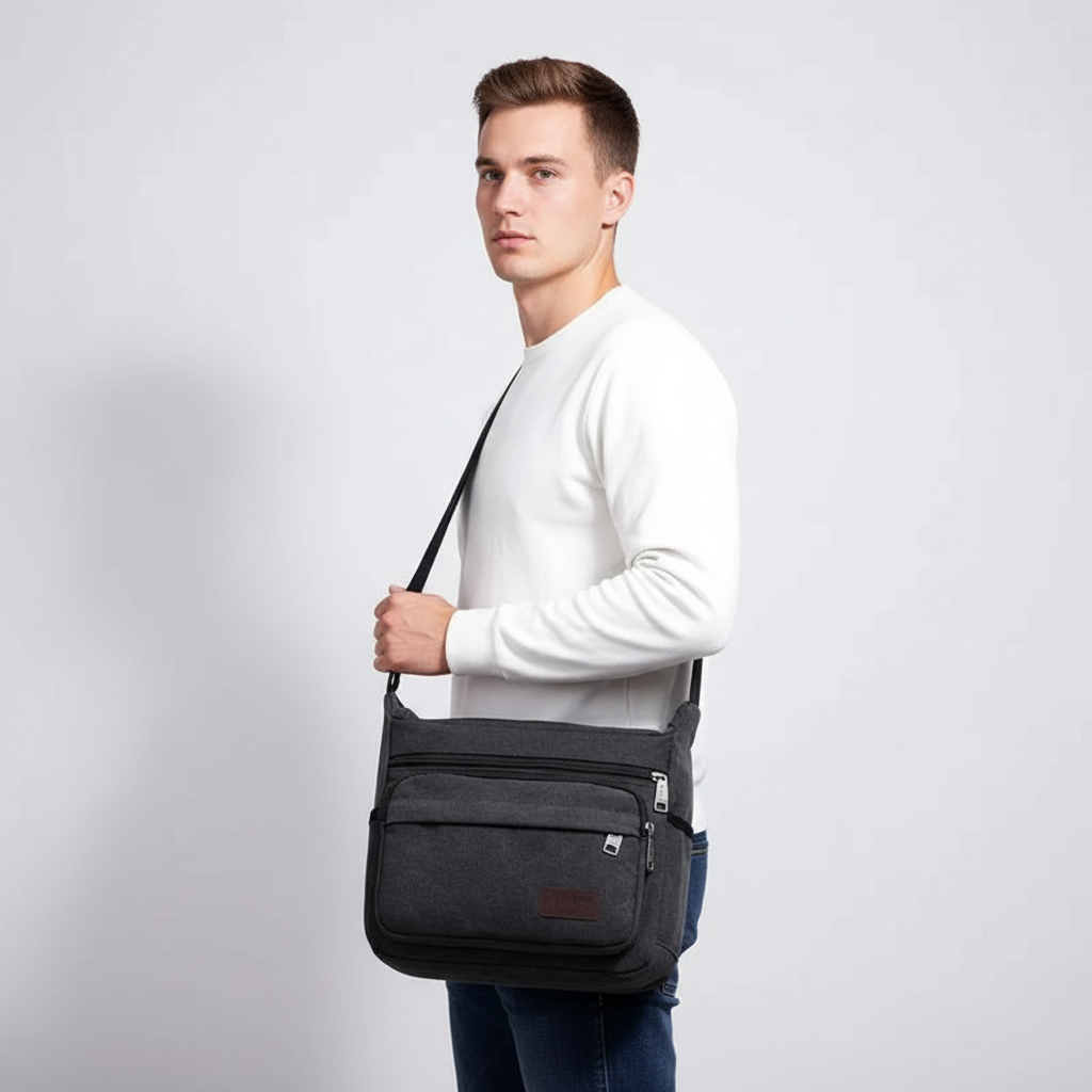 Canvas Crossbody Messenger Tasche