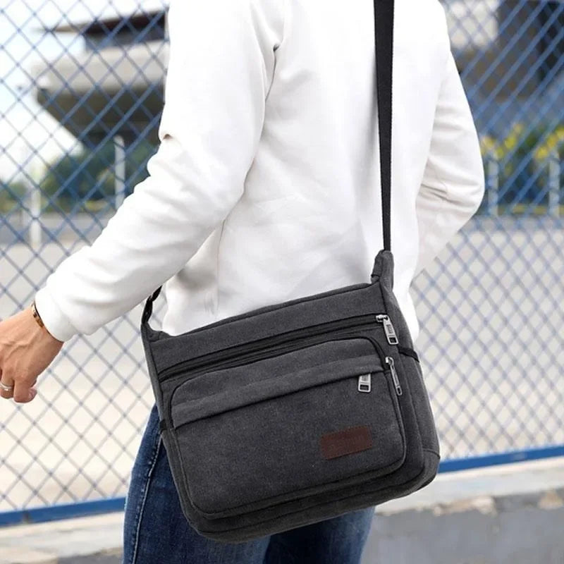 Canvas Crossbody Messenger Tasche
