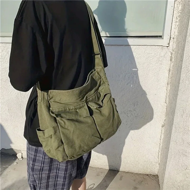 Canvas-Schulter-Satchel-Tasche