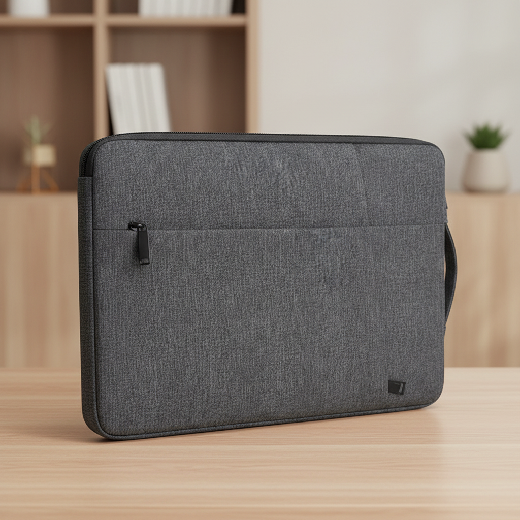 Laptop-Hülle aus Canvas mit Reißverschluss