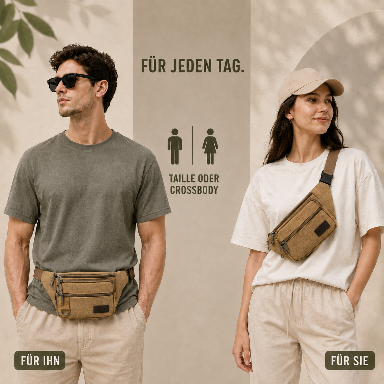 Canvasoro Dicke Canvas-Gürteltasche